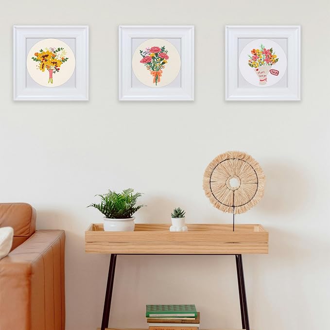 FONNUY Bouquet Flowers Embroidery Kit Love Mom - Image 5