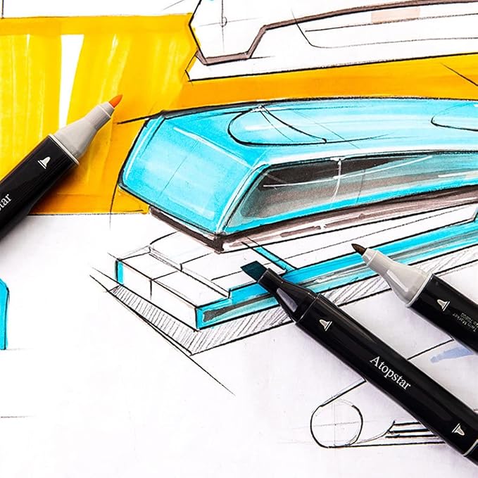 ATOPSTAR 80 Colors Alcohol Markers Pens Artist Drawing Art - Image 4