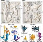 Mermaid and Sea Creatures Clay Molds - Image 2