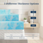 IULULU Twin Size Mattress Topper, 2 Inch Gel Memory Foam Topper, Light Comfort - Image 4