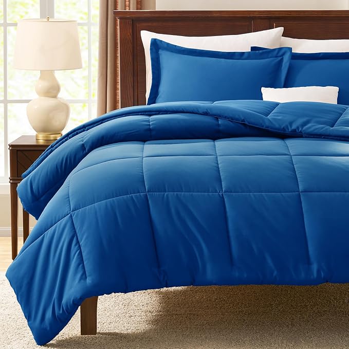 CozyLux Twin/Twin XL Comforter Set Classic Blue - Image 6