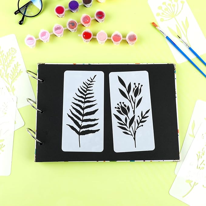 Stencils for Painting on Wood, Reusable Flower Stencils Painting Crafts - Image 3