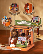 Rolife DIY Mini Building House Miniature Kit-The Muse Bookshop, Miniature - Image 3