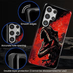 for Samsung Galaxy S25 Ultra Case, Cool Dinosaur Red Black Pattern Glossy 2 in - Image 5