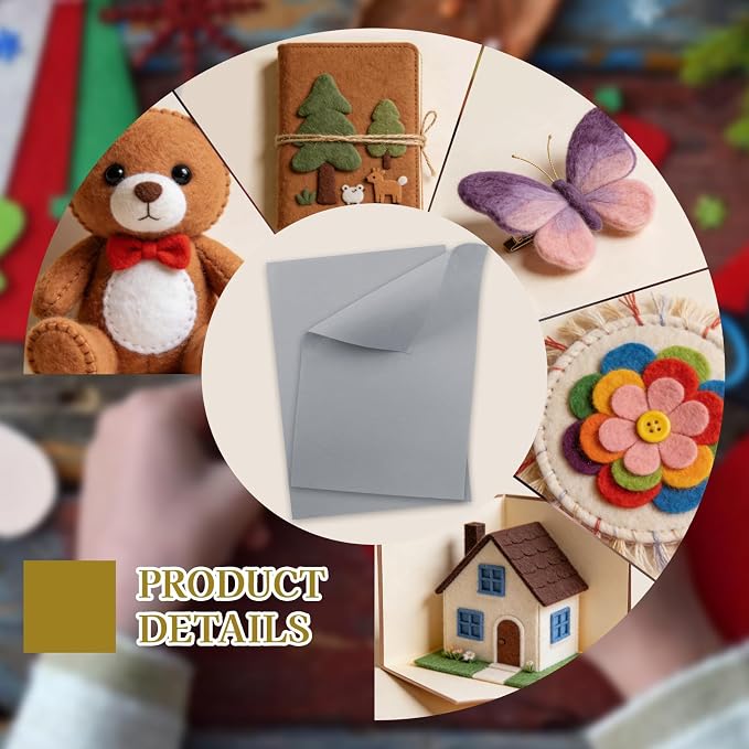 12 Pcs Felt Sheets, 7x11 Inch Stiff Felt - Image 4