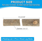 PATIKIL 4 Pcs / 10cm Wood Log Sticks, 0.6-1.2inch in Diameter Natural Driftwood - Image 2
