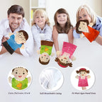 6 Pcs Family Hand Puppets for Kids 9.8 Inch Family Members Puppet Set Mom - Image 3