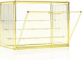 Clear Yellow Acrylic Figure Display Case by MSHOMELYDIRECT
