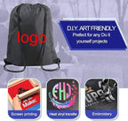 BeeGreen Black Drawstring Backpack Bags Bulk 2 Pack X-Large 22.4" L x 17.5" W - Image 5