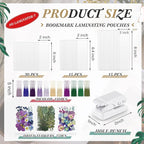 Fuyoooo 176 Pcs Pressed Flowers Bookmark Making Kit, DIY Bookmark Laminating - Image 2