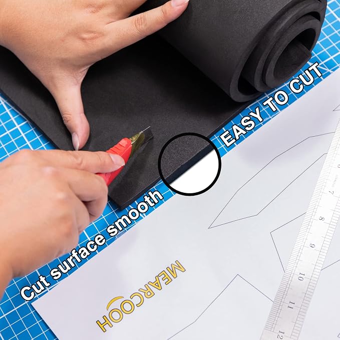 Black Foam Sheets Roll, Premium Cosplay EVA Foam Sheet，8mm Thick, High Density - Image 5
