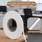 Tatuo 2 Rolls Double Sided Foam Tape PE Foam Tape Sponge Soft Mounting Adhesive - Image 2