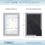 Icona Bay 5x7 Picture Frames, 6 Pack, Contemporary, Inspirations | These Icona - Image 3
