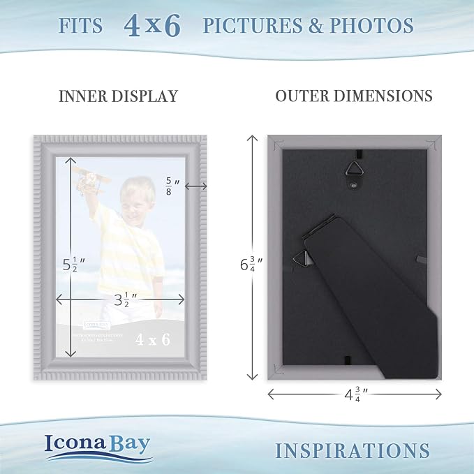 Icona Bay 5x7 Picture Frames, 6 Pack, Contemporary, Inspirations | These Icona - Image 3