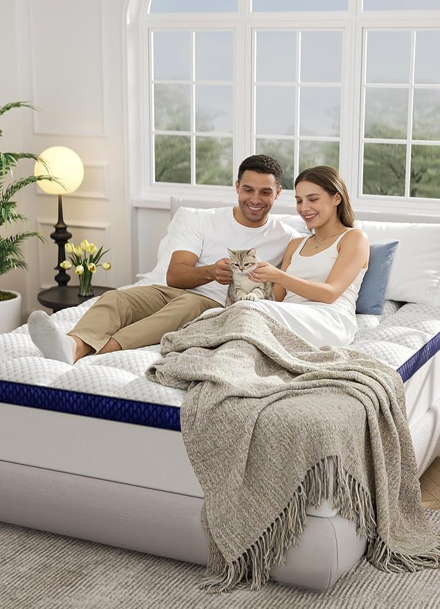 BEDELITE Twin Mattress Topper 3 Inch Thick Mattress Pad, Plush Pillow Top Bed - Image 9