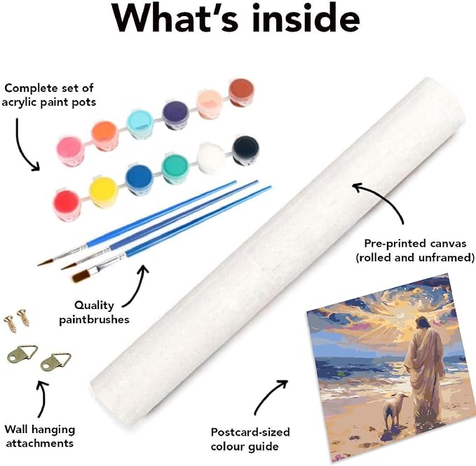 Mrnsiet Paint by Numbers Kit for Adults, Easy Jesus Adult Paint by Number Kits - Image 6