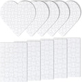 Mr. Pen- Blank Puzzle, 10 Pack | 48-Piece Rectangle & 75-Piece Heart Shaped All by MrPen