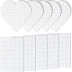 Mr. Pen- Blank Puzzle, 10 Pack | 48-Piece Rectangle & 75-Piece Heart Shaped All by MrPen