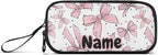 Custom Pink Bows Dots Pencil Case Box Boys Girls Personalized Name Large Pencil - Image 6