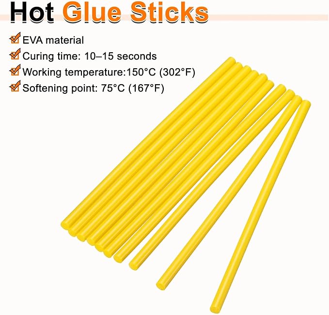 HARFINGTON 10pcs Hot Glue Sticks 0.28" Dia x 11.81" Long EVA Mini Hot Melt - Image 4