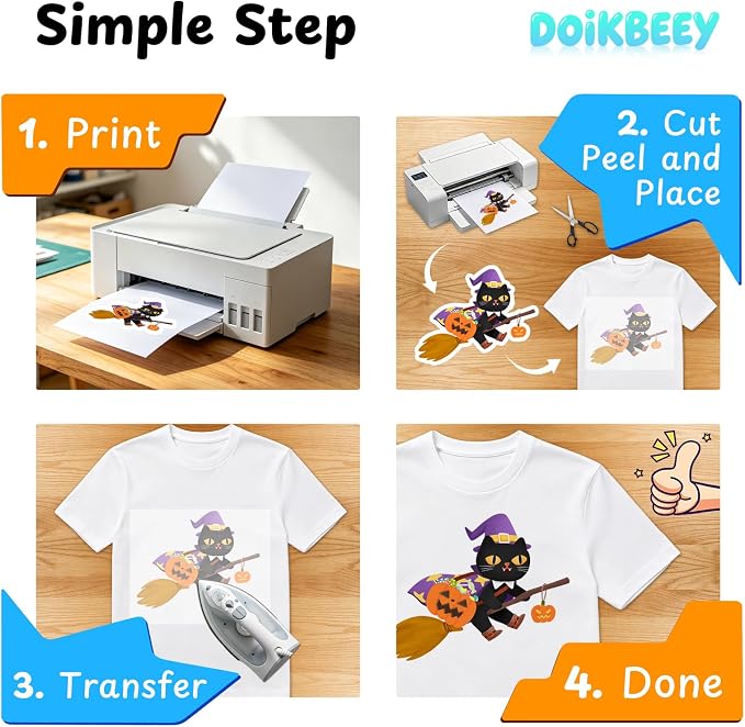 Heat Transfer Paper 20 Sheets, 8.5" X 11" Mixed Iron On Transfer Paper | - Image 4