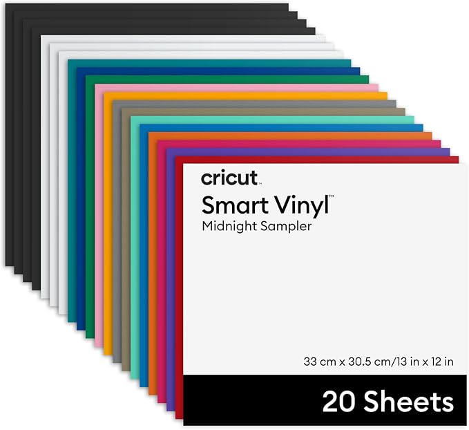 Cricut Matless Permanent Vinyl, Colorful Sampler – 13 in x 12 in by Unknown