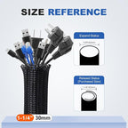 1-1/4” Cable Management Loom Wrap Sleeve Cord Wire Hider Organizer Covers | - Image 2