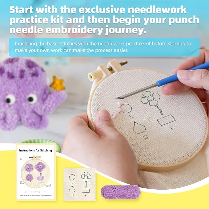 Punch Needle kit-4, Embroidery kit - Image 5