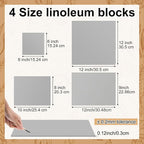 Yeaqee 8 Pcs Mixed Sizes Linoleum Blocks - Image 2