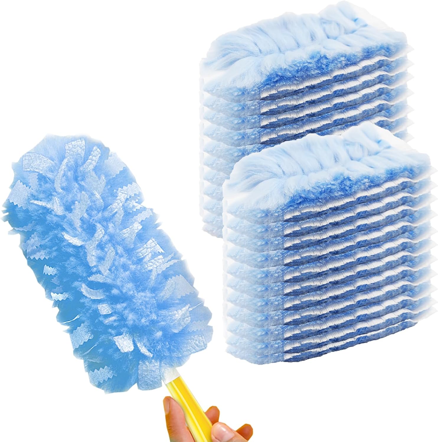 60 Count 360 Dusters Refills Compatible with Swiffer Duster with 2 Upgrade Hands