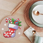 ijbnhd 8 Pcs Christmas Diamond Painting Coasters Kits Diamond Art Coasters | - Image 7