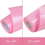 TORC Pink Glitter HTV Heat Transfer Vinyl Roll 12 inch x 5 ft Iron on Vinyl - Image 3