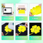 Aoder Yellow Puff Vinyl Heat Transfer: 12" x6ft Yellow HTV 3D Puff Heat - Image 2