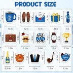 300Pcs Father's Day Foam Stickers, Cute Beard Tie Dad Foam Sticker Self - Image 7