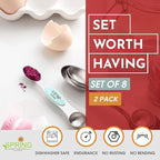 Spring Chef Stainless Steel Magnetic Measuring Spoons Set of 8 - Image 3