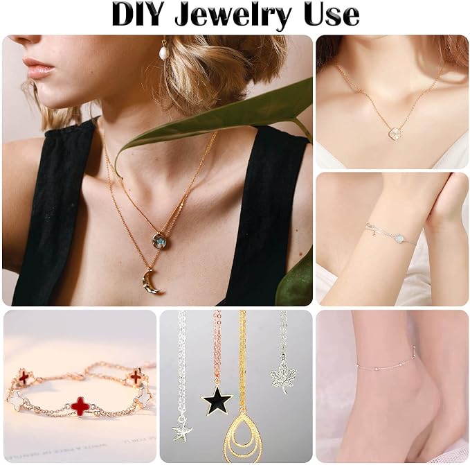70Ft Jewelry Making Chains, 7 Colors 2mm Stainless Necklace Chains - Image 7