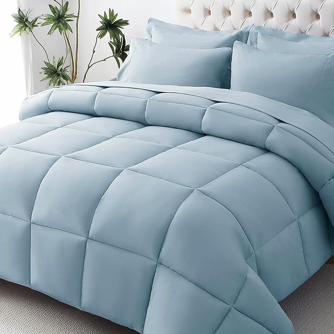 JOLLYVOGUE California King Comforter Set, Ultra-Soft Bed in a Bag Cal King Size by JOLLYVOGUE