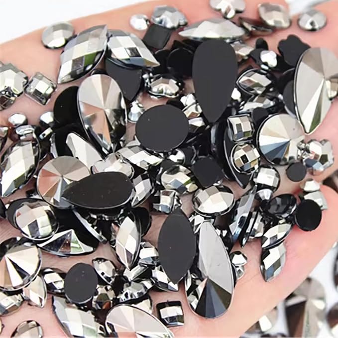 1000pcs AB Colorful Rhinestones Crystal Gems, Flatback Acrylic Gemstone Jewels by UYTRDVG