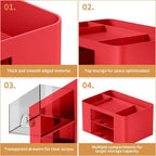 Marbrasse Pen Organizer with 2 Drawer, Desk Organizers and Accessories with 5 - Image 6