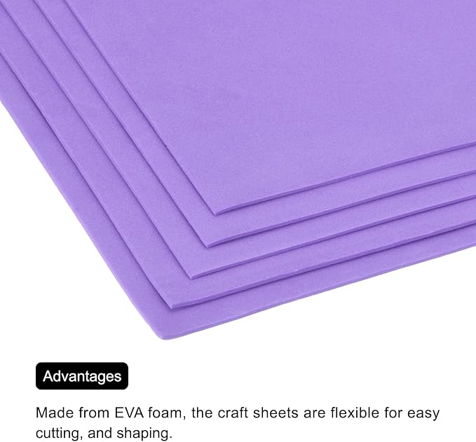 MECCANIXITY EVA Foam Sheets Light Purple 35.4 Inch x 19.7 Inch 2mm Thick Crafts - Image 5