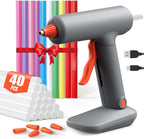 Cordless Hot Glue Gun and 40 Sticks, Fast Preheating by Unknown