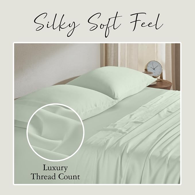 Karissa Mae Cooling Bamboo Viscose Queen Size Pillowcase Set | 100% FSC - Image 6