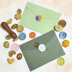 Wax Seal Stamp Kit 10PCS Wax Stamp Heads and 1PCS Wooden Handle Vintage Classic - Image 7