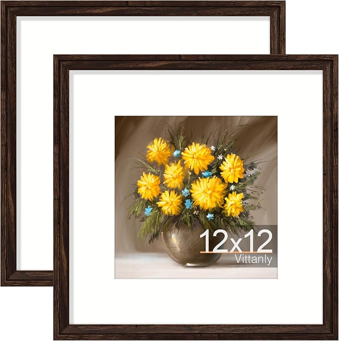 Vittanly 12x12 Picture Frames Set of 2, Ornate Vintage Photo Frame by Vittanly