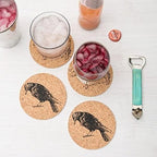 Tebery 20 Pack Cork Coasters Round, 3.9" Bar Coasters - Image 9