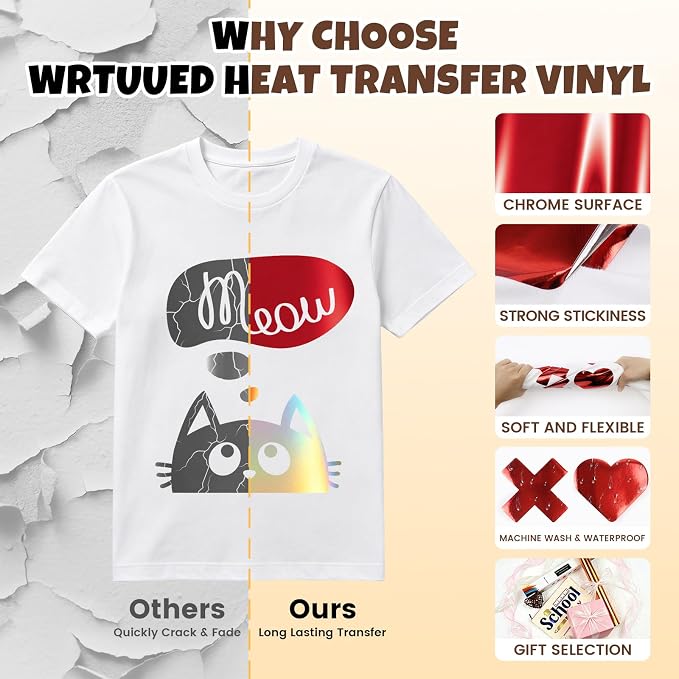 Red Metallic Heat Transfer Vinyl Roll - Image 4