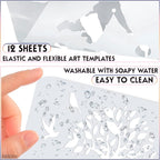12 Pcs Large Silhouette Stencils - Image 3