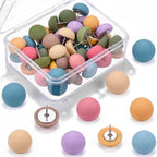 Epakh 30 Pcs Dome Thumb Tacks Decorative Push Pins Colorful Cute Push Pin by Epakh
