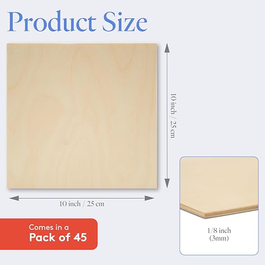 Baltic Birch Plywood, 3 mm 1/8 Craft Wood, B/BB Grade Baltic Birch Sheets - Image 2