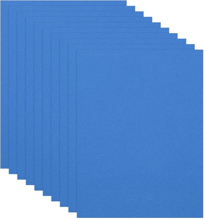 PATIKIL 10 Pcs Blue EVA Foam Sheets, 12 x 8 Inches Foam Sheets by PATIKIL